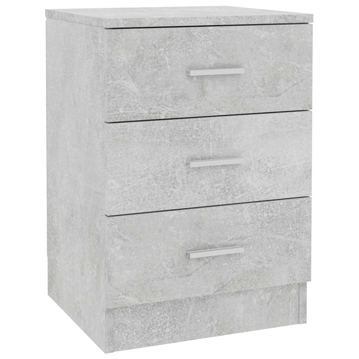 Comodino Grigio Cemento 38x35x56 cm in Legno Multistrato 800458