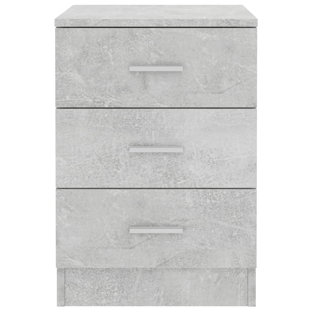Comodino Grigio Cemento 38x35x56 cm in Legno Multistrato 800458