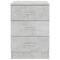 Comodino Grigio Cemento 38x35x56 cm in Legno Multistrato 800458
