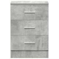 Comodino Grigio Cemento 38x35x56 cm in Legno Multistrato 800458