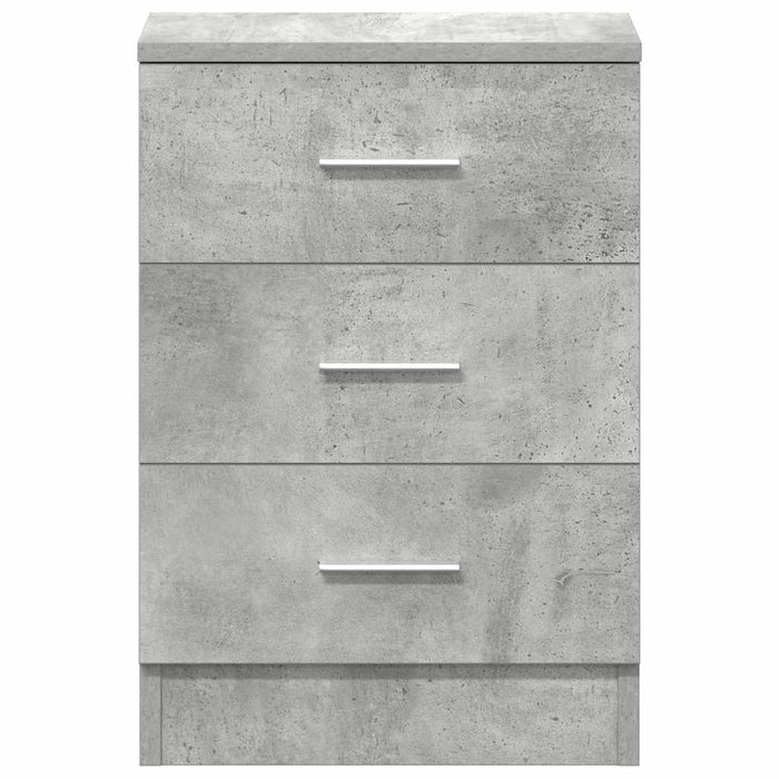 Comodino Grigio Cemento 38x35x56 cm in Legno Multistrato 800458