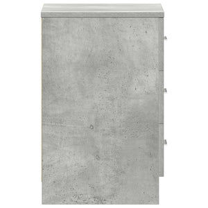 Comodino Grigio Cemento 38x35x56 cm in Legno Multistrato 800458