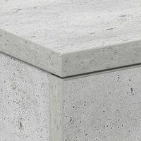 Comodino Grigio Cemento 38x35x56 cm in Legno Multistrato 800458