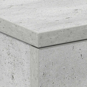 Comodino Grigio Cemento 38x35x56 cm in Legno Multistrato 800458