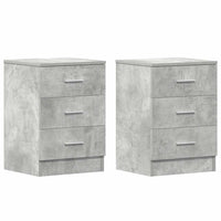 Comodini 2 pz Grigio Cemento 38x35x56 cm in Truciolato cod mxl 48256