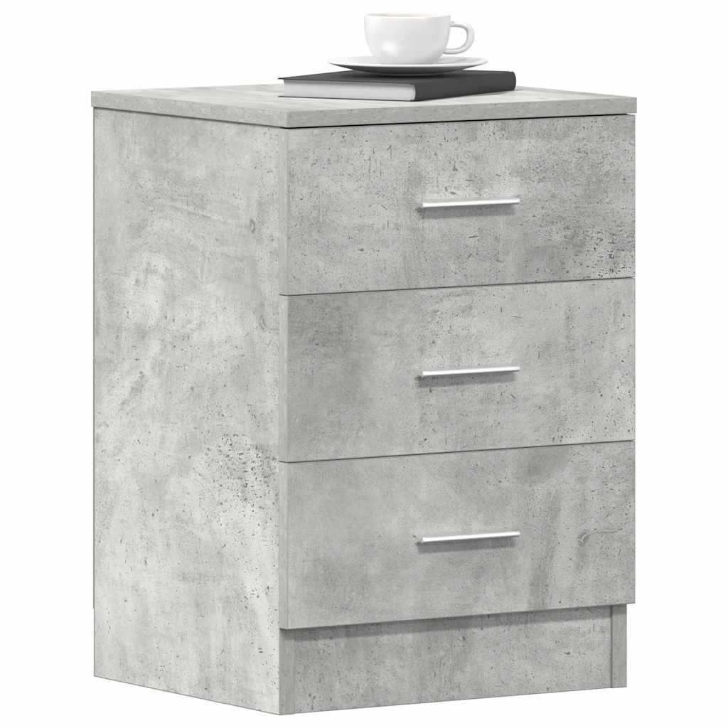 Comodini 2 pz Grigio Cemento 38x35x56 cm in Truciolato cod mxl 48256