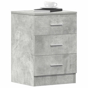 Comodini 2 pz Grigio Cemento 38x35x56 cm in Legno Multistrato 800459