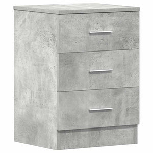 Comodini 2 pz-Set di 2 Tavolino da notte Grigio Cemento 38x35x56 cm in Legno Multistrato