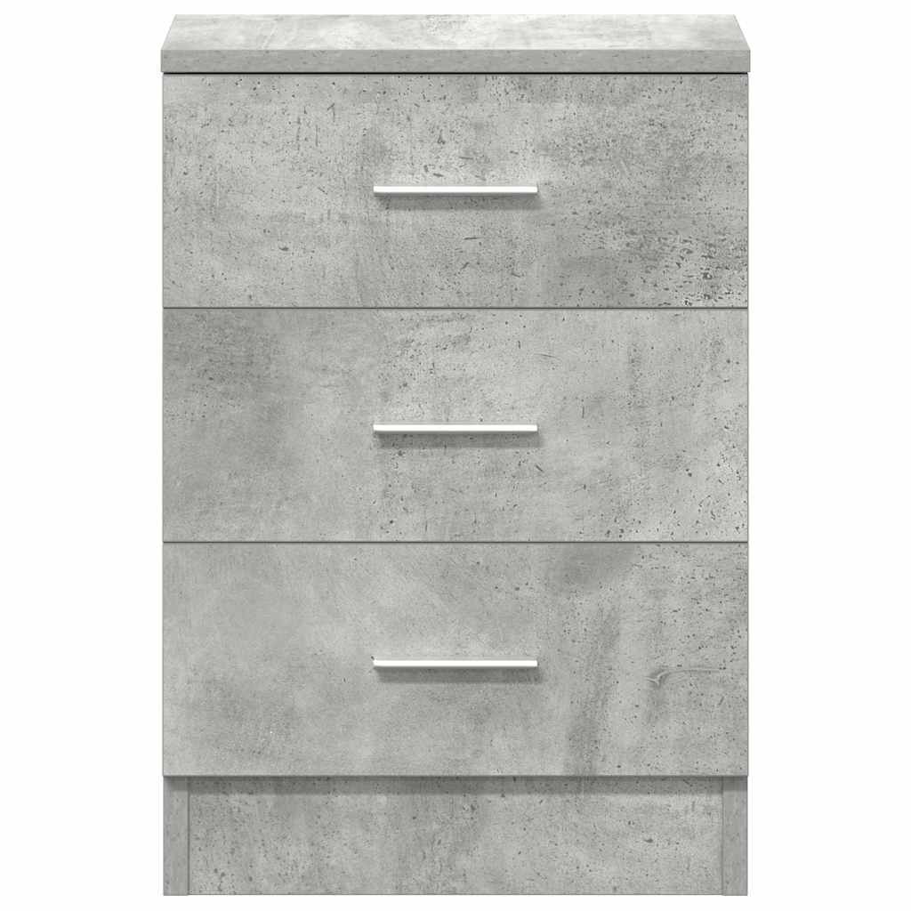 Comodini 2 pz Grigio Cemento 38x35x56 cm in Legno Multistrato 800459
