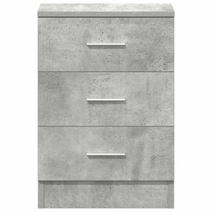 Comodini 2 pz Grigio Cemento 38x35x56 cm in Legno Multistrato 800459