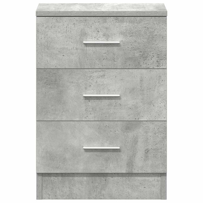 Comodini 2 pz Grigio Cemento 38x35x56 cm in Legno Multistrato 800459