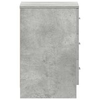 Comodini 2 pz Grigio Cemento 38x35x56 cm in Legno Multistrato 800459