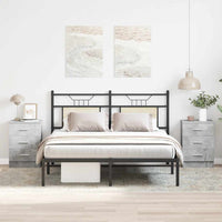 Comodini 2 pz Grigio Cemento 38x35x56 cm in Truciolato cod mxl 48256