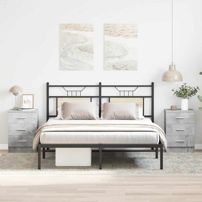 Comodini 2 pz Grigio Cemento 38x35x56 cm in Truciolato cod mxl 48256