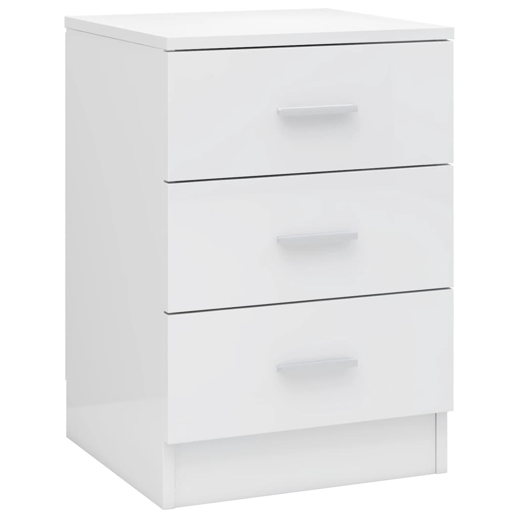 Comodino Bianco Lucido 38x35x56 cm in Truciolato cod mxl 31038