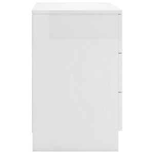Comodino Bianco Lucido 38x35x56 cm in Truciolato cod mxl 31038