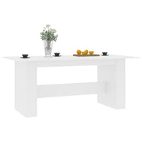 Tavolo da Pranzo Bianco 180x90x76 cm in Legno Multistrato 800468