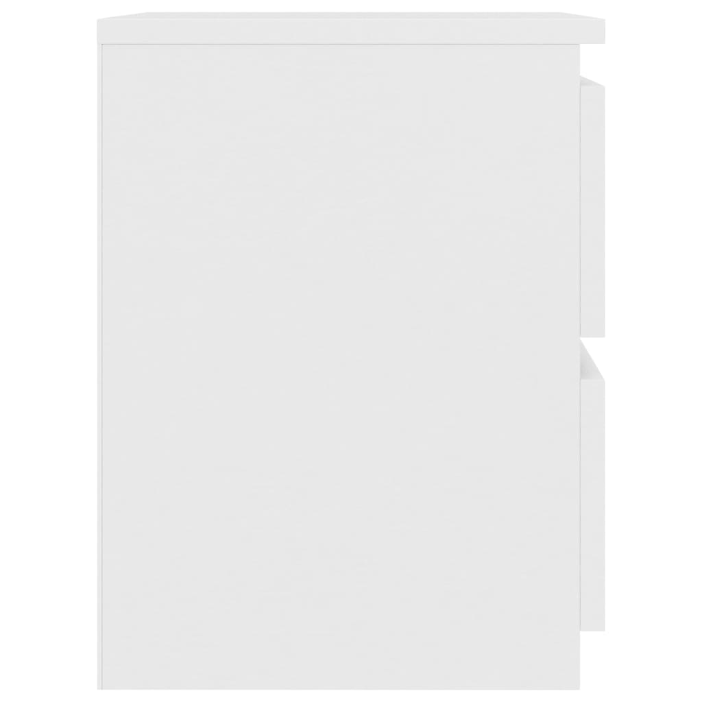 Comodino-Tavolino da notte Bianco 30x30x40 cm Legno Ingegnerizzato