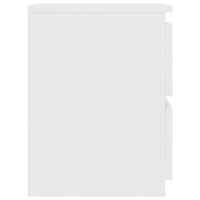 Comodino-Tavolino da notte Bianco 30x30x40 cm Legno Ingegnerizzato