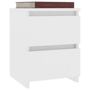 Comodini 2 pz-Set di 2 Tavolino da notte Bianco 30x30x40 cm in Legno Ingegnerizzato