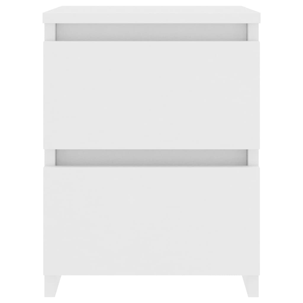Comodini 2 pz-Set di 2 Tavolino da notte Bianco 30x30x40 cm in Legno Ingegnerizzato
