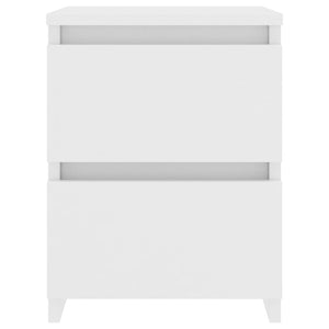 Comodini 2 pz-Set di 2 Tavolino da notte Bianco 30x30x40 cm in Legno Ingegnerizzato