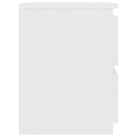 Comodini 2 pz-Set di 2 Tavolino da notte Bianco 30x30x40 cm in Legno Ingegnerizzato
