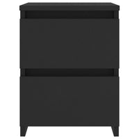 Comodino Nero 30x30x40 cm in Legno Multistrato 800515