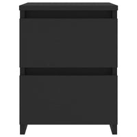 Comodini 2 pz Neri 30x30x40 cm in Legno Multistrato 800516