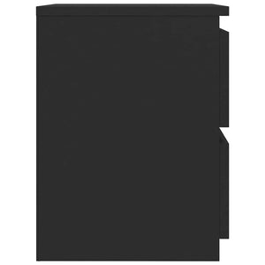 Comodini 2 pz-Set di 2 Tavolino da notte Neri 30x30x40 cm in Legno Multistrato