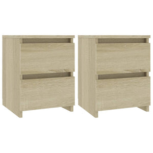 Comodini 2 pz-Set di 2 Tavolino da notte Rovere Sonoma 30x30x40 cm in Legno Multistrato
