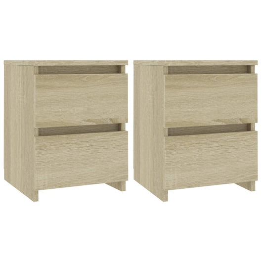 Comodini 2 pz-Set di 2 Tavolino da notte Rovere Sonoma 30x30x40 cm in Legno Multistrato