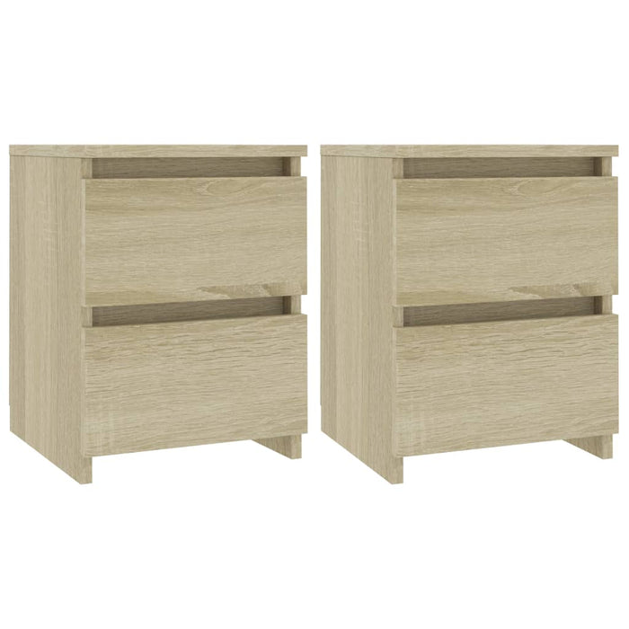 Comodini 2 pz-Set di 2 Tavolino da notte Rovere Sonoma 30x30x40 cm in Legno Multistrato
