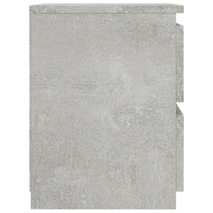 Comodini Grigio Cemento 2 pz 30x30x40 cm in Truciolato cod mxl 51888