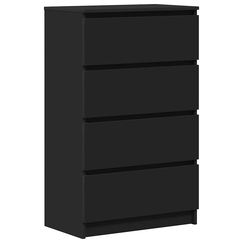 Credenza-Buffet-Armadio da cucina Nera 60x35x98,5 cm in Legno Multistrato