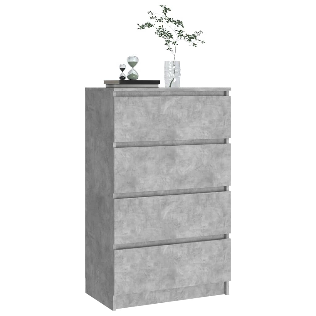 Credenza Grigio Cemento 60x35x98,5 cm in Legno Multistrato 800535