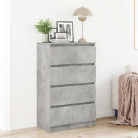 Credenza Grigio Cemento 60x35x98,5 cm in Legno Multistrato 800535
