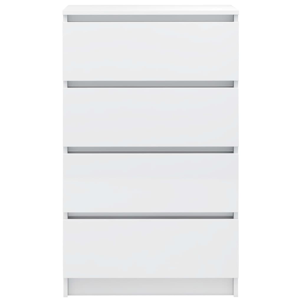 Credenza Bianco Lucido 60x35x98,5 cm in Legno Compensato 800537