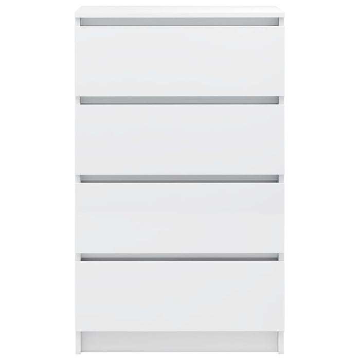 Credenza Bianco Lucido 60x35x98,5 cm in Legno Compensato 800537