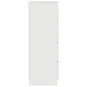 Credenza Bianco Lucido 60x35x98,5 cm in Legno Compensato 800537