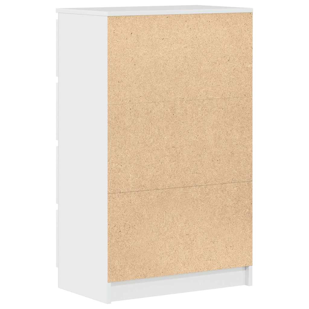 Credenza Bianco Lucido 60x35x98,5 cm in Legno Compensato 800537