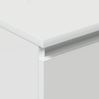 Credenza Bianco Lucido 60x35x98,5 cm in Legno Compensato 800537