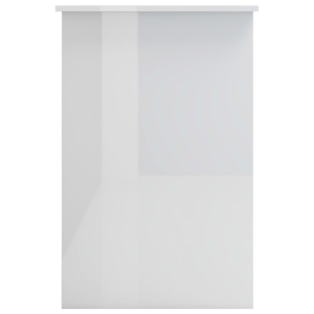 Scrivania Bianco Lucido 100x50x76 cm in Legno Multistrato 800555