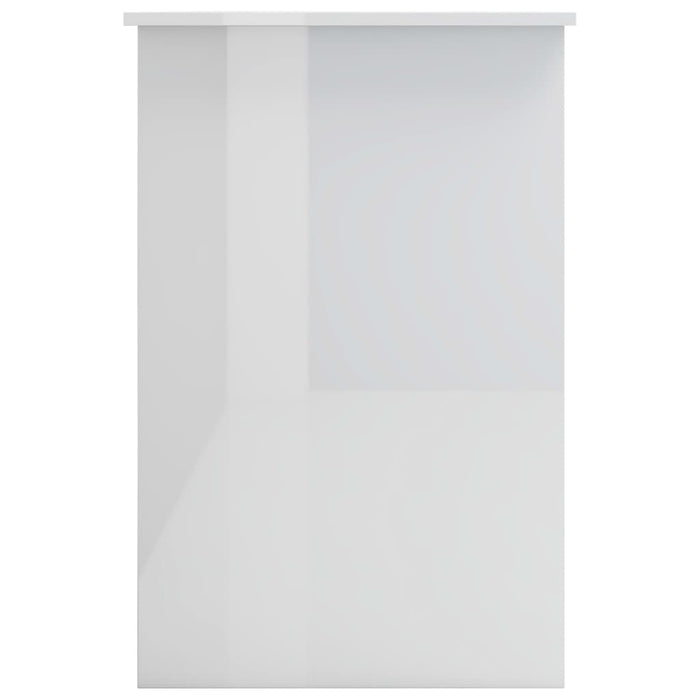 Scrivania Bianco Lucido 100x50x76 cm in Legno Multistrato 800555