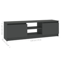 Mobile Porta TV Grigio 120x30x35,5 cm in Legno Multistrato 800569