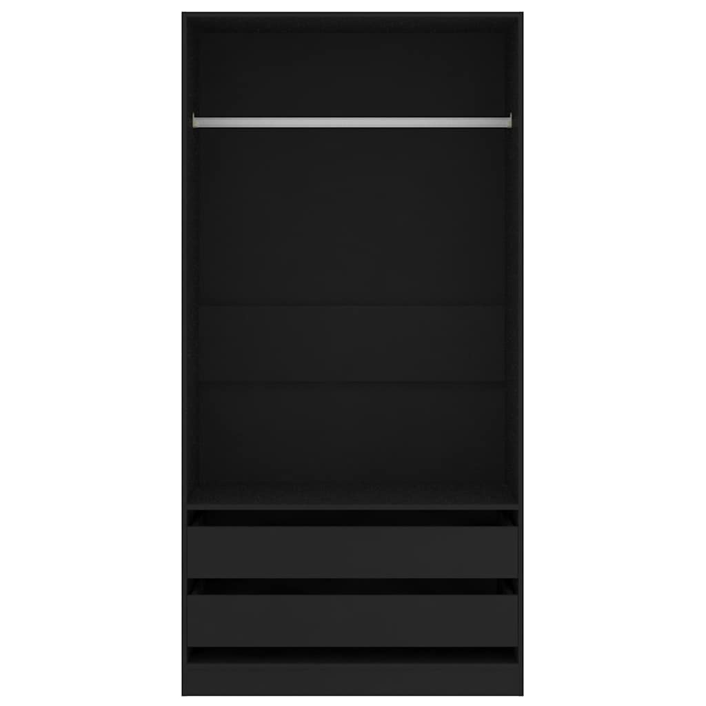 Armadio Nero 100x50x200 cm in Legno Multistratocod mxl 82235