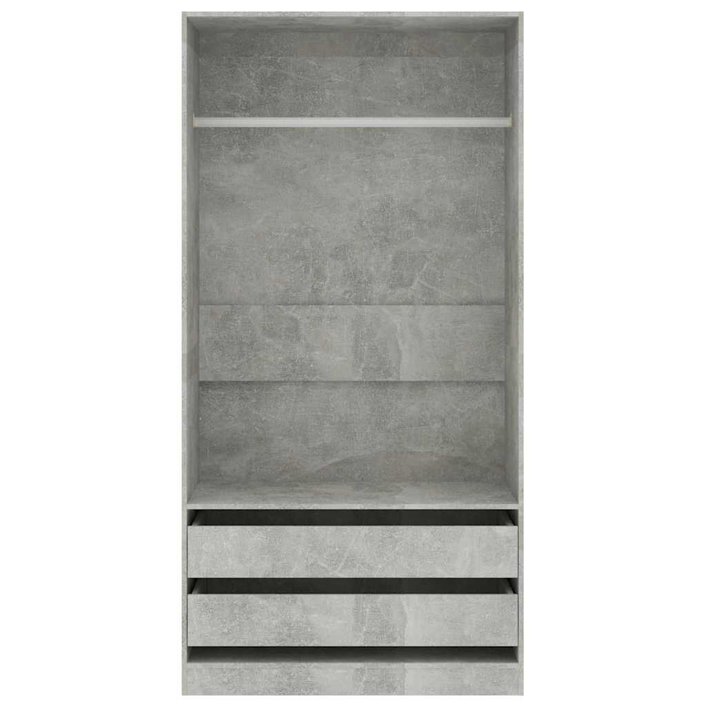 Armadio Grigio Cemento 100x50x200 cm in Legno Multistratocod mxl 94729
