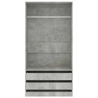 Armadio Grigio Cemento 100x50x200 cm in Legno Multistratocod mxl 94729