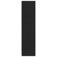 Armadio con Cassetti Nero 50x50x200 cm in Legno Multistrato 800613