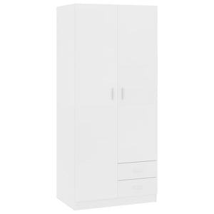 Armadio Bianco 80x52x180 cm in Legno Multistrato 800639